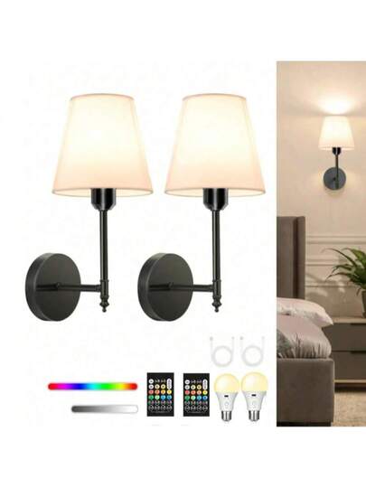 1200mAh Rechargeable Wireless Wand Lamp, Dimmable Detachable Verlichting Strip Remote Control, RGB s, Bedroom, Living Room Home Entrance ation view 9