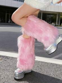 Calentadores de piernas de piel suave para mujer - Cubrecalzas de bota de invierno suaves y esponjosos, perfectos para disfraces de Halloween y Papá Noel - Multicolor - Ver 13