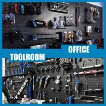 108-Piece Metal Hanging Pin Set With Pegboard: Highly Customizable Storage Solution - Silver - View 2