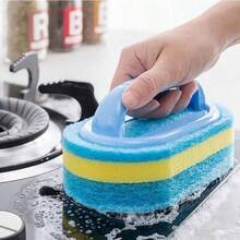 1 Set Cleaning Sponge Brushes With Handle, Kitchen Cleaning Sponge Wipes, Dish Washing Sponge Brush, Pot Brush, Durable Cleaning Sponge, Strong Decontamination, Cleaning Supplies, Powerful Bathtub, Tile And Kitchen Sponge Cleaner, Durable Dishwashing Tools, Highly Efficient Cleaning For Bathroom, Bathtub And Tile