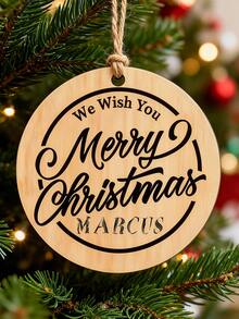 [Customized] Customized Name Wooden Decorative Item, Personalized Wooden Decorative Item, Christmas Gift, Family Christmas Tree Decoration, Christmas Decoration Christmas Gift Tag, Christmas Pendant, Christmas Tree Decoration Item. - Multicolor - View 2