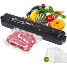 EstiloMáQuina Selladora Al VacíO, Sellador De Bolsas De PláStico Para Alimentos Con 10Pz Bolsas, Modos De Sellado Seco/HúMedo, ConservacióN De Alimentos A Largo PlazoVersióN Mejorada - 1 - Ver 9