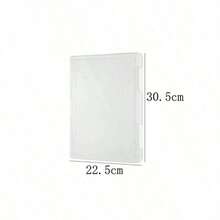 Caixa de armazenamento portátil, à prova d'água e multicamadas, em plástico transparente, projetada como caixa de arquivo. Ideal para escritório, escola e casa. Permite o armazenamento de arquivos frente e verso, incluindo etiquetas temáticas (rosa, laranja, verde e azul). Funciona como organizador de armazenamento.