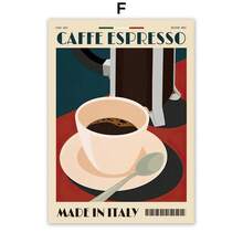 Italian Espresso Coffee Pot Beans Wall Art Wall Art Canvas Painting Poster And Prints Wall Pictures For Cafe Living Room Decor - Multicolor - View 38
