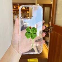 Funda de teléfono transparente y hermosa de alta calidad con cuatro hojas de trébol de la suerte, funda de teléfono creativa personalizada simple y de alta gama, a prueba de golpes y protección contra caídas, duradera y resistente a las manchas, adecuada para todas las series de s, compatible con  17.17 Pro...17 Pro Max...17 Agua. 16.16 Pro...16 Pro Máx.16 más.. 15.15 Pro Max...15 Pro...15 más.. 14.14 Pro...14 más..14 Pro Max... 13.13 Pro...13 Pro Max...12.12 Pro...12 Pro Max...11.11 Pro...11 Pro Máx.XR.X.XS.XS máx.Se.MiNi. Esta caja transparente es el regalo ecológico perfecto para mujeres y niñas, y también el regalo ideal para el Día de San Patricio. - Transparente 899 - Ver 5