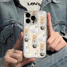 Funda creativa para teléfono Adorables felinos disfrutando de bebidas Funda transparente - Funda de teléfono premium de TPU suave y resistente a los golpes compatible con iPhone 17, 16, 15, 14, 13, 12, 11 Pro Max, 14 Plus, 12 Mini, X, XS Max, XR, 8, 7 Plus Funda suave y resistente a los golpes para chicas y mujeres - 1 pieza - Ver 7