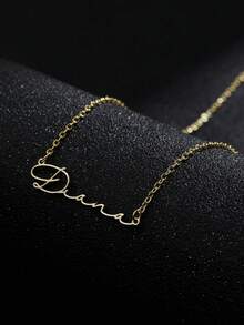 A S925 Silver Minimalist Personalized Customized English Name Pendant Necklace, Fashionable Women's Autumn And Winter Sweaters And Suits, Unique And Meaningful Gifts, Warm And Unique Accessories Jewelry
