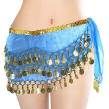 1pc Gold Trim Coin Waist Chain, Suitable For Beginner Jazz Dance, Belly Dance, Shiny Sexy Dance Practice Hip Scarf, BLINGBLING, Versatile For Daily Wear, Nightclub Stage Performance, Street Style, Festival Party Decoration