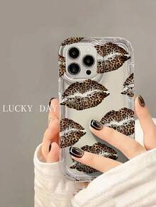 WeiMi Lips 1pc Minimalist Fashionable Leopard Print Lip Pattern Waterproof Shockproof Anti- Airbag Transparent High-End Soft Stylish Phone Case Protective Cover Compatible With IPhone17/IPhone17 Pro/IPhone17 Promax/IPhone17 Air/IPhone16/IPhone16 Plus/IPhone16 Pro/IPhone16 Promax/IPhone15/IPhone15 Plus/IPhone15 Pro/IPhone15 Promax/IPhone15/IPhone14 Plus/IPhone14 Pro/IPhone14 Promax/IPhone13/IPhone13 Pro/IPhone13 Promax - Multicolor - View 1