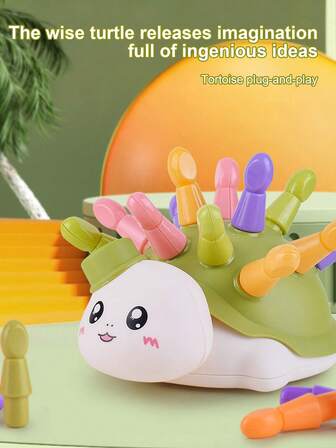 1 件益智乌龟拼图玩具，适合 18 个月及以上婴儿 | 集中训练，手眼协调发展 | 教育和早期学习玩具 | 完美的圣诞节、新年和生日礼物，适合儿童。