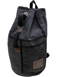 Mochila de viaje para portátil para hombre Bolsa de viaje Mochila Organizador de almacenamiento Mochila Lona Bolsa de viaje de gran capacidad para viajes de escalada en roca a la deriva - Negro - Ver 12