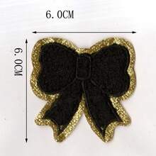 1pc Gold Edged Butterfly Embroidery Patch, Suitable For Clothing, Bags, Shoes, Hats, Home Decor, Iron-On