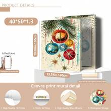1 pieza Arte de lienzo vintage navideño con estilo elegante - Decoración de pared moderna sin marco, adecuado para decoración del hogar, decoración de habitación, decoración de dormitorio, decoración de sala de estar, decoración de baño, decoración de pared, decoraciones navideñas para el hogar, opcional con marco de pared - Multicolor - Ver 15