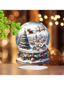 1pc Customized Acrylic Display Stand, Craft Ornament, Christmas Gift - Multicolor - View 2