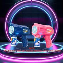 1 按钮自动泡泡枪，儿童礼物，户外玩具，男孩和女孩泡泡玩具，生日礼物，派对玩具，带灯手持泡泡枪。无苏打水，无电池，泡泡棒，自动水枪，泡泡玩具，泡泡枪，泡泡机，泡泡