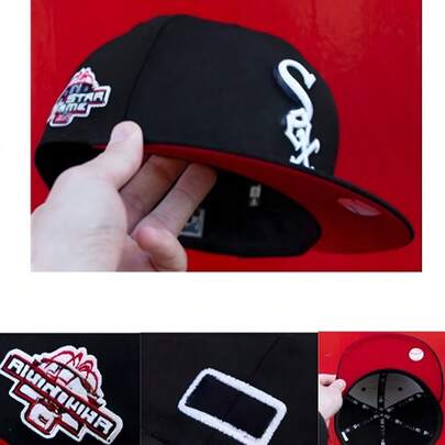 SX nueva gorra de béisbol de alto nivel bordado alfabético pareja casual negro rojo personalidad deportiva sombrero de pato