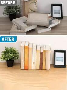 Clear Book Ends 2pcs, Acrylic Bookends For Shelves, Non-Slip Bookend Decorative For Heavy Duty Book, Books Holder Stopper For Kids, Bookshelf Dividers Books Organizer For Office Home School,School Supplies, Data Sorting And Storage Racks, Book Supports