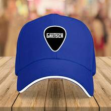 1pc Gretsch Guitar Pick Baseball Cap - Black Classic Design With White Logo, Durable Polyester, Lightweight & Stylish For Music Lovers & Streetwear, Music Lover Cap| Classic Cap Design| Comfortable Fit Cap - 藏蓝色 - 查看 3