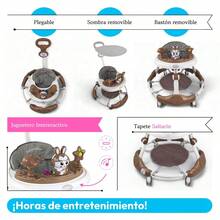 Walker With Jumping Mat, Musical Rabbit, Mod. Tek-205 - Brown - View 4