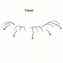 MIXIAOHE 男女通用下睫毛 - 透明带独立簇，自然隐形延伸，羽毛般轻盈的眼底，打造无妆感 - 黑色 - 查看 11