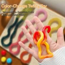 无限魔方指尖玩具 - 半透明可堆叠感官积木，缓解压力，训练专注力，适合办公室和教室 | 独特的圣诞礼物 - 彩色 - 查看 6