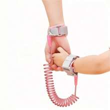 1pc Baby Anti-Lost Wrist Link With Retractable Tether; With/Without Key Lock, Extendable Spring Cord; Detachable Multifunctional Safety Wristband, Safety Accessory, Outdoor Protection, Lightweight Bracelet, Secure Fit, Comfortable Wear, Reinforced Stitching, Safety Tether, Retractable Tether, Travel Companion, Home Safety