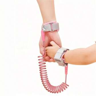 1 pièce Bracelet anti-perte pour bébé avec attache rétractable ; avec ou sans verrouillage à clé, cordon extensible à ressort ; bracelet de sécurité multifonction amovible, accessoire de sécurité, protection extérieure, bracelet léger, maintien sûr, port confortable, coutures renforcées, attache de sécurité, attache rétractable, compagnon de voyage, sécurité à domicile.