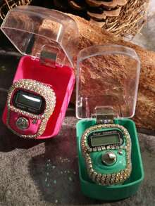 1pc-5pcs 2026 Spring Ramadan | Mini Rhinestone Finger Tally Counter, Middle Eastern Ramadan Prayer Counting Tool - Multicolor - View 9