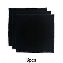 Black Ultra-Fine Microfiber Cleaning Cloth, A Gentle And Reusable Lens Cleaning Cloth Suitable For Eyeglasses, Phone Screens, Camera Lenses And Jewelry. Made Of Black Fine Fabric To Reduce Static, High-Quality Multi-Layer Design, Durable And Soft.