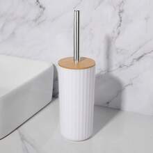 1 件套竹柄马桶刷套装，浴室清洁工具，带加长杆浴室装饰秋季装饰