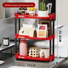1pc Desktop Storage Rack, Large Capacity Organizer Shelf For Office, Home, Bedroom, Living Room, Kitchen, Multi-Layer Multi-Function