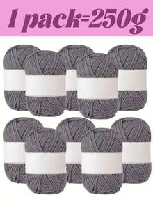 250g/10 件优质花卉腈纶纱线套装，每件 25g - 柔软耐用，适用于 DIY 针织和钩编项目，例如围巾、帽子、手套、毛毯、手工艺品 - 彩色 - 查看 25