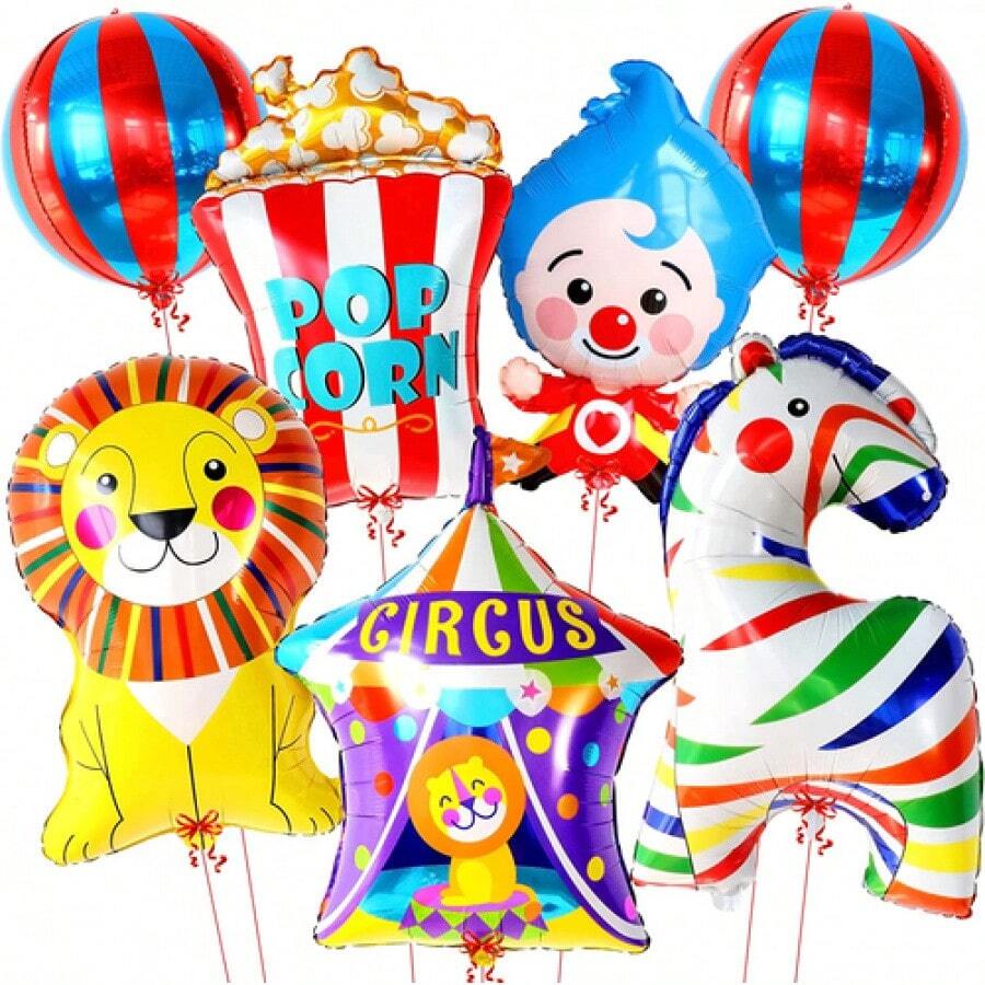 Circus Balloons For Carnival Theme Party Decorations 7 Count Perfect For - 1 - 查看 1