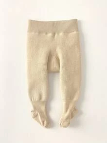 2 Pairs Girls Tights Baby Toddler Leggings Socks Khaki And Pink Children's Thickened Winter Tights For Girls: Warm, Soft, Simple Design, Versatile For Outdoor & Daily Use Suitable For Winter Outdoor Wear And Sports.