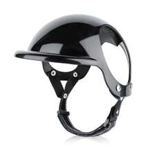 Dog Helmet, Scooter Hat With Adjustable Strap For Dog Walking Black - 深灰色 - 查看 3