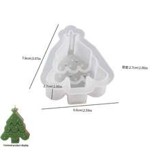 Set de 3 matrițe din silicon pentru lumânări cu tematică de Crăciun: reutilizabile, ușor de detașat, potrivite pentru lumânări parfumate DIY, săpunuri lucrate manual și decorațiuni din ipsos - Include trei modele de brad de Crăciun - Decorațiuni perfecte pentru sărbători, decorațiuni de Crăciun, decor pentru casă