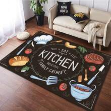 3pcs Kitchen Mat Set Thickened Coral Fleece Floor Mats Non-Slip Carpets Suitable For Bedroom, Living Room, Kitchen Door Non-Slip Absorbent Carpets Christmas