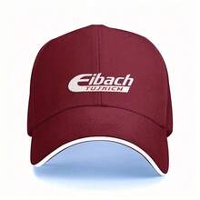 1pc Eibach Men'S Baseball Cap With Red "Eibach" Text - Lightweight, Breathable Polyester, Machine Washable - Ideal For Fitness & Outdoor Sports, Casual Style, Baseball Cap - trắng - Xem 5