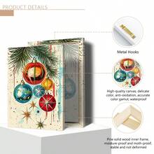 1 pieza Arte de lienzo vintage navideño con estilo elegante - Decoración de pared moderna sin marco, adecuado para decoración del hogar, decoración de habitación, decoración de dormitorio, decoración de sala de estar, decoración de baño, decoración de pared, decoraciones navideñas para el hogar, opcional con marco de pared - Multicolor - Ver 11