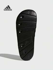 Adidas 阿迪达斯 DURAMO SLIDES 休闲游泳拖鞋，EVA 一体式简约设计，适合运动前/运动后穿着，纹理鞋垫 - 黑色 - 查看 10