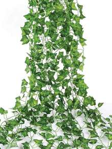 1PC Artificial Plant Sweet Potato Leaf Vine Birthday Party Decoration, Wedding Flower Basket, Bride Holding Flowers, Home Decor, Dining Room, Bedroom, Windowsill Decoration, Valentine's Day New Year Decoration, Outdoor Garden