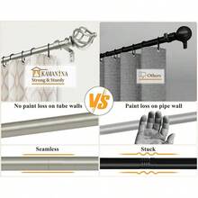 Curtain Window Rods - Antique Silver - View 4