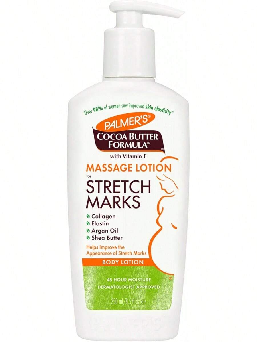 Cocoa Butter Formula Loción de Masaje para las Estrías con Manteca de Cacao, Vitamina E, Colágeno, Elastina, Aceite de Argán y Manteca de Karité, Dermatológicamente Probada, 250ml-251106 - 1 - Ver 1