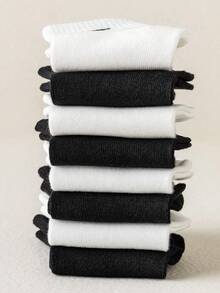 20 Paar Kinder Schwarz & Weiß Kurze Socken, Sportsocken, geeignet für Alltag/Lässig, für Jungen & Mädchen, Ganzjährig, atmungsaktiv, weich, bequem (1-16 Jahre alt) Jungen Knöchelsocken - Verschiedenfarbig - Übersicht 4