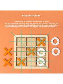 1 Set Tic Tac Toe Board Game Toy, Dual Player Interactive Logic Thinking Toy, Birthday/Easter/Christmas Gift, Perfect Present - Multicolor - View 4