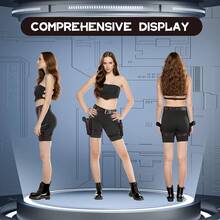 Thigh Holster Women, Adjustable PU Leather Leg Holster And Belt Gun Holster Halloween Cosplay Policewoman Costume - 棕色 - 查看 3