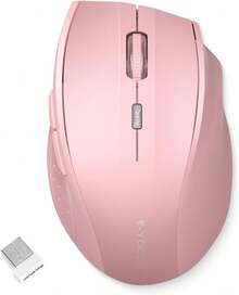 F11 Mouse Inalámbrico 2.4 G, Ratón Ergonómico de 4800 DPI 6 Botones, Mouse Oficina con Receptor USB, 5 Niveles de DPI Ajustable, Ratón Muy Bajo Consumo de Energía, 10M de Conexión Para Win/ - 1 - Ver 1