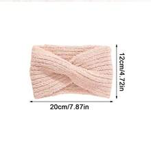 1pc Super Soft Solid Color Plush Criss-Cross Headband For Women, Daily Makeup Washing Hairstyle Accessory, Outdoor Sports Warm Non-Sweating, Double-Sided Cloud-Like Fabric Design, Casual Fresh Sweet Style Hair Accessories Winter Scarf Warm Hair Bands Women Bandanas