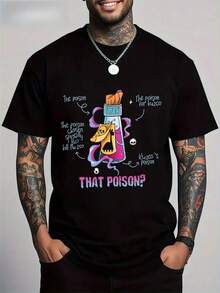 Camiseta Negra con Veneno de Kuzco, 100% Algodón, 180g, Diseño Inspirado en la Película "El Emperador's New Groove", Ideal para Amantes de  y Películas Animadas, Moda Divertida para Mujeres,playeras de hombre,blusas mexicanas de septiembre,ropa de hombre,playeras,halloween,disfraz halloween hombre,camisas de hombre,sudaderas,kpop demon hunter,old money hombre. - Negro - Ver 1