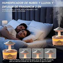 Essential Oil Diffuser: 550ml Water Drip Rain Humidifier Air Humidifier, Aroma Diffuser - Colors With Remote Control Timer, For Home And Office (White) - Wood Color - View 4